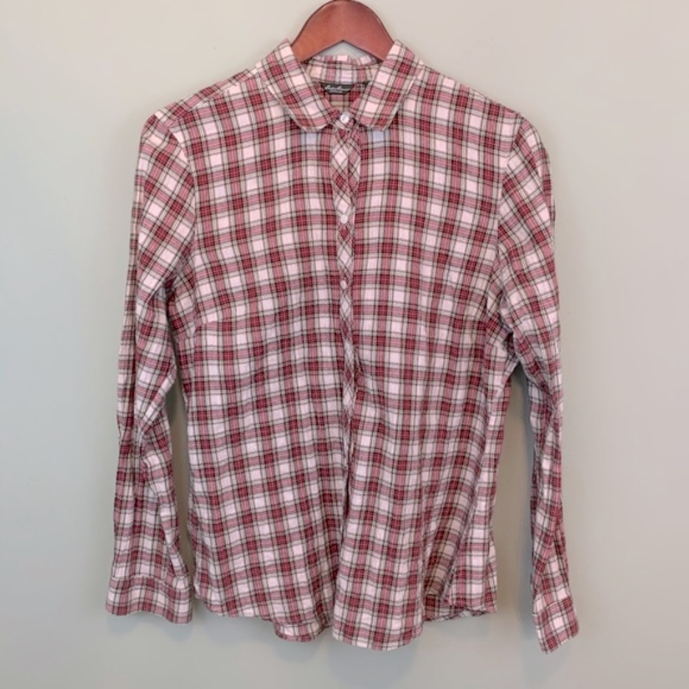 Eddie Bauer Women’s Long Sleeve Plaid Button Up